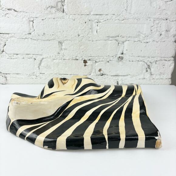 Zebra Paper Mache Wall Art - Picture 4 of 7